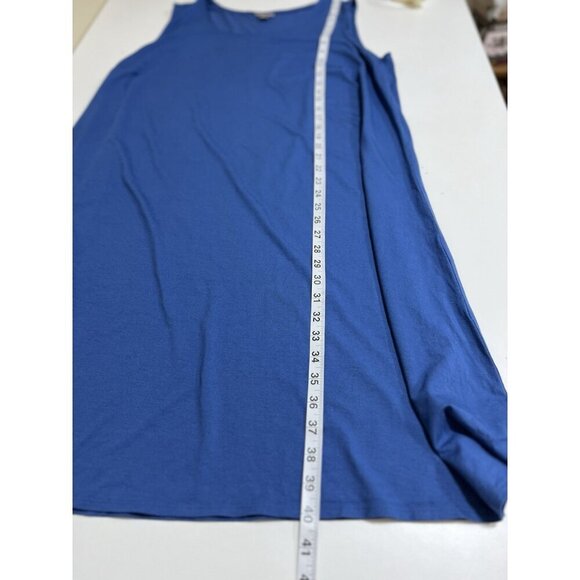 J Jill Women's Dress Maxi Sleeveless Sundress Stretch Blue Plus 2X Cottagecore - Picture 4 of 7